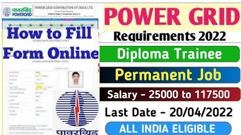 PGCIL JE Recruitment 2022 ! How To Fill Form Online PGCIL ! PGCIL Ka Form Kaise Bhare