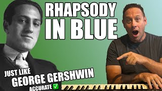 Learn To Play Piano | Rhapsody In Blue - George Gershwin |&nbsp;Accurate Lesson | Easy Tutorial