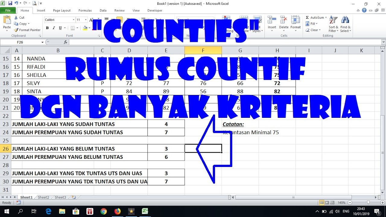 Rumus Countif Dengan 2 Kriteria Lengkap