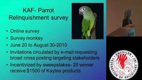 Parrot Relinquishment Survey of 2010 | Speaker: Susan L. Clubb, DVM, Dipl  ABVP Avian