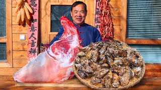 Download Lagu Unique Lamb Recipe! Steamed Plump JUICY Oysters Braised\u0026 Stewed with Giant Lamb!|Uncle Rural Gourmet MP3