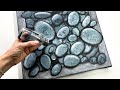 No! Waste paint turned into 3D Stone fluidart painting success