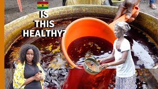 HOW GHANA’S POPULAR COOKING OIL IS MADE | LIVING IN GHANA | PALM OIL PRODUCTION| WORKING IN GHANA