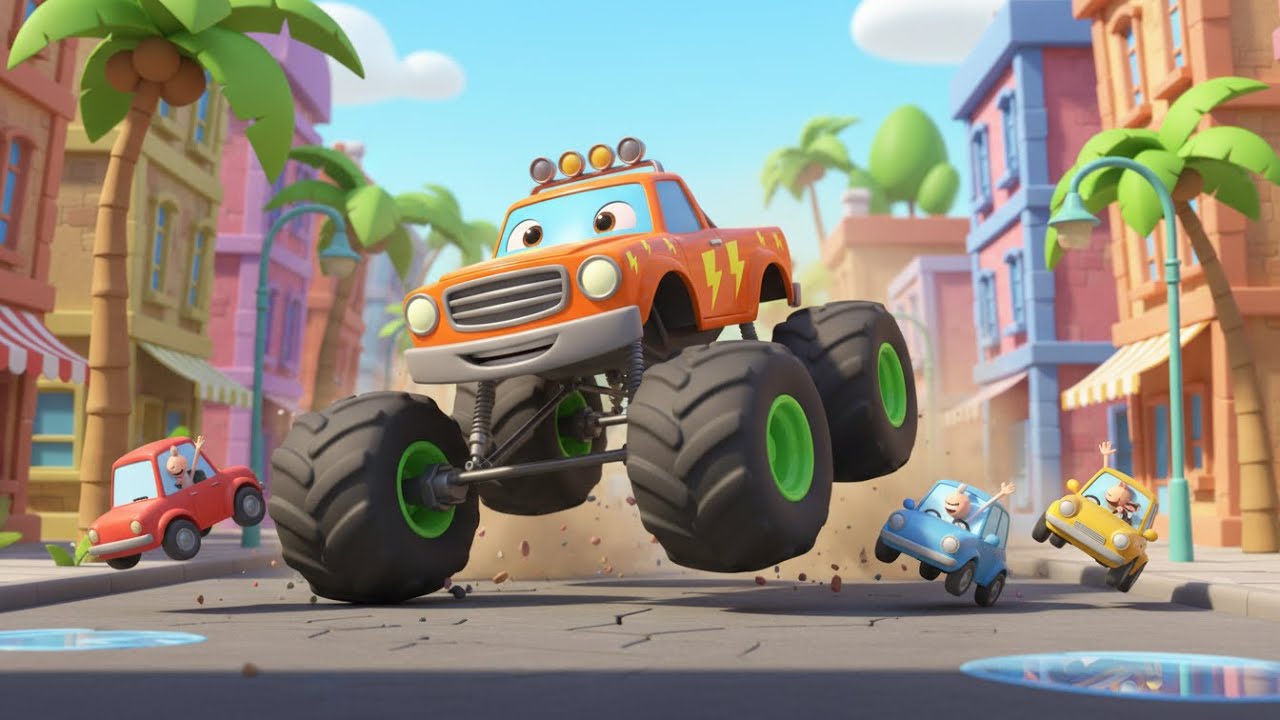 Number Monster Truck Song 1–5 | Fun Counting Song for Toddlers to Learn Numbers and Trucks