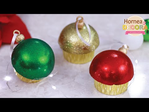 CUPCAKES DE ESFERAS NAVIDEAS - ornament cupcakes  119