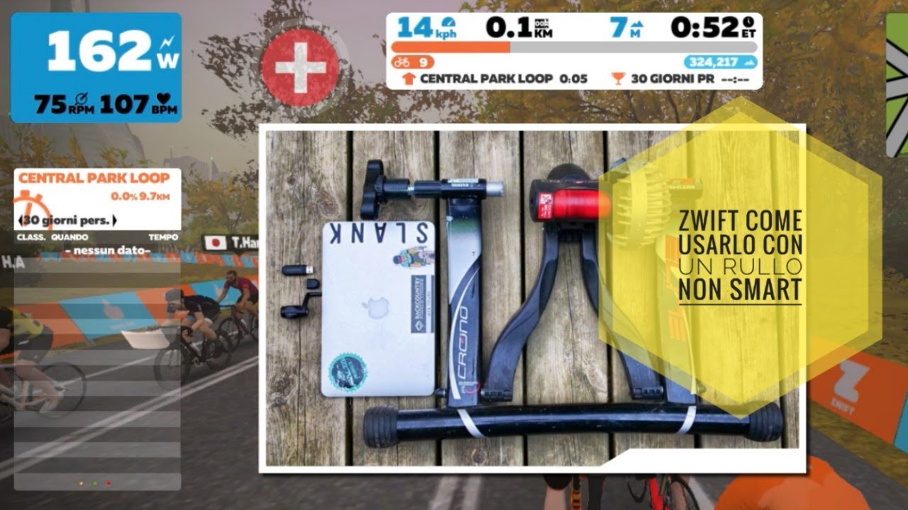 COME USARE ZWIFT CON UN RULLO NON INTERATTIVO E NON SMART serve solamente  un sensore di velocità - YouTube