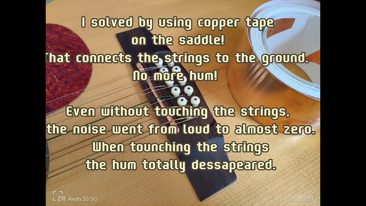 GROUND HUM FIX ON ACOUSTIC GUITAR PIEZO. Fishman classic 4T
