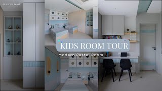 Stunning Kids Bedroom Tour | Pastel Theme Twin Beds & Study Setup #interiordesign #homedecor  screenshot 4