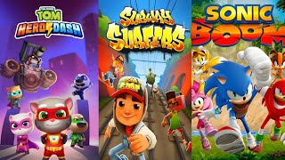 Talking Tom Hero Dash 🆚️ Subwaysurfers 🆚️ Sonic Boom Ultimate Endless Runner Gameplay! #Gaming  screenshot 2