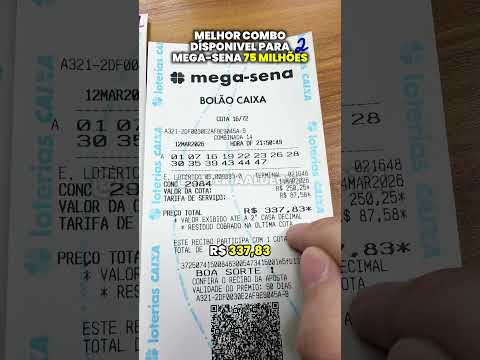 Mega-Sena 75 milhões #megasena #bolao