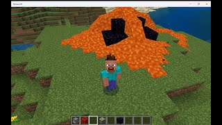 Minecraft redstone tutorials: how to make a volcano