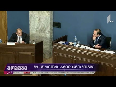 მოსამართლეობის კანდიდატების მოსმენა