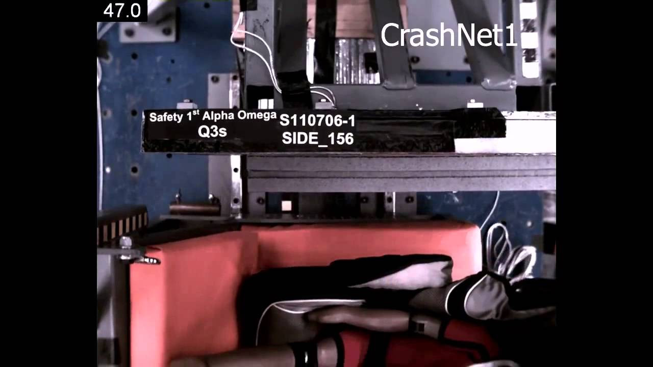 Child Seat Crash Test Safety 1st Alpha Omega _ Rear Facing, Side Impact