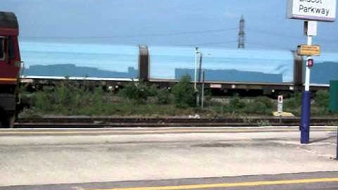 DB Schenker Class 66 Number 66136 Passing Didcot Parkway Working A Car Train With A Tone