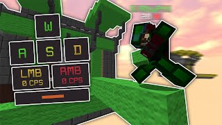 Moonwalking in BEDWARS with KeyStrokes mod (asmr)