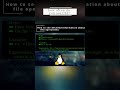 🐧 Linux CLI 🐧 How to see detailed information about file operations 🐧 #shorts #KGROSShorts
