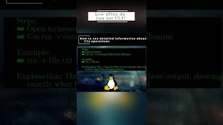 🐧 Linux CLI 🐧 How to see detailed information about file operations 🐧 #shorts #KGROSShorts