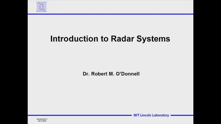 Introduction to Radar Systems lec 1