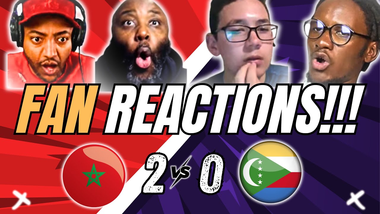 Morocco 2-0 Comoros | GOAL REACTIONS | AFCON