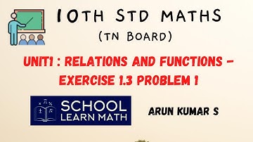 Class 10 Maths | Exercise 1.3 | Problem 1 | Relations and functions
