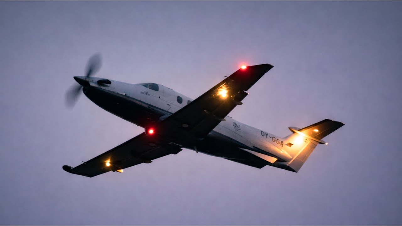 Pilatus PC-12 & Beechcraft 390 | Evening Departures at Nuremberg Airport (EDDN) | 4K