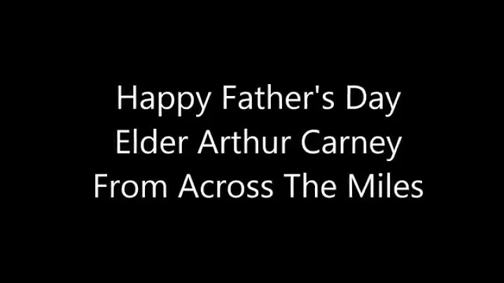 Thank You For Staying Elder Arthur Carney Sr.