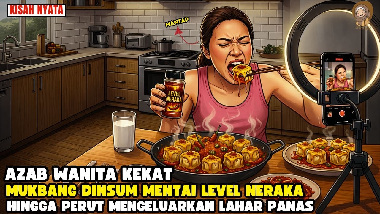 AZAB WANITA YG NEKAD MUKBANG DINSUM MENTAI LEVEL NERAKA HINGGA PRUT KLUAR LAHAR  II SINETRON AZAB