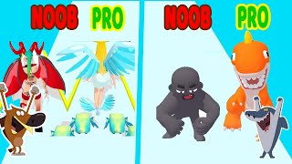 Perfect Level #43 NOOB VS PRO VS HACKER in Destiny Run, Titan Hunter  game android ios Zig vs Sharko screenshot 2