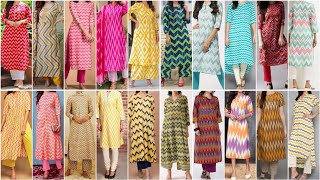 Most Beautiful Zig Zag Printed Kurti Design Ideas for Girls 2025