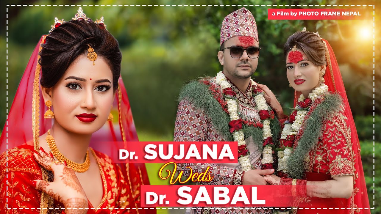 Dr. Sujana Weds Dr. Sabal Nepali Wedding Highlight Photo Frame Nepal