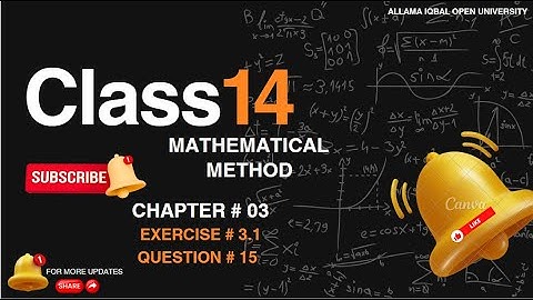 Mathematical Method Chapter # 3, Ex # 3.1, Q # 15, #matrix #mathtips #ytshorts #learningocean254
