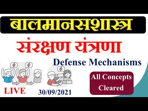 संरक्षण  यंत्रणा  | defense mechanism |बालमानस शास्त्र आणि अध्यापनशास्त्र |maha tet 2021