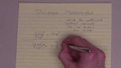 Dividing Monomials