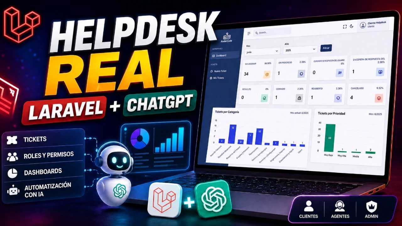 Crea un HelpDesk Real con Laravel y ChatGPT desde Cero