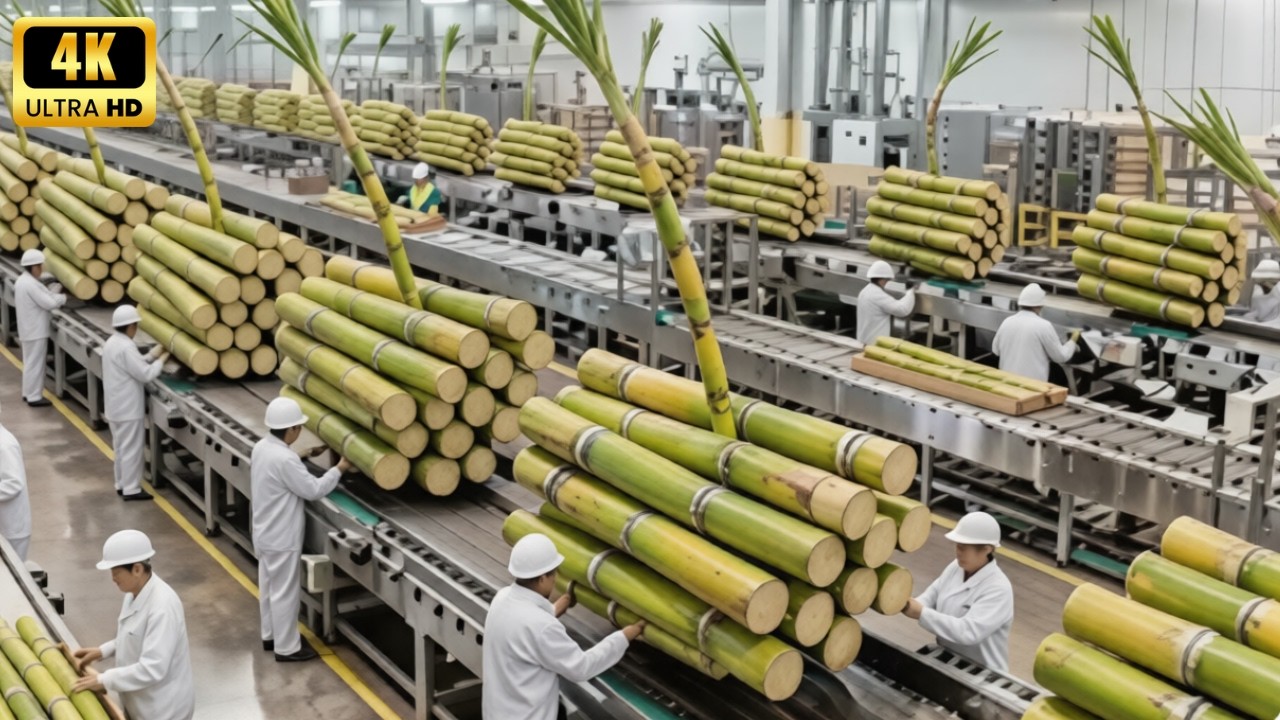 Giant China Cane Sugar Factory: Massive Production Process & Inside the Refinery
