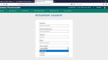 Actualizar Usuarios con PHP y MySql - 19