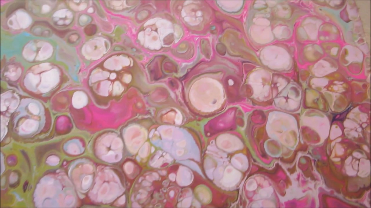 flip cup dirty pour fluid painting using dimethicone - YouTube