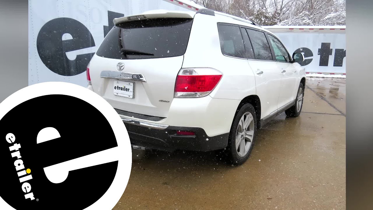 Etrailer Trailer Hitch Installation 2012 Toyota Highlander YouTube