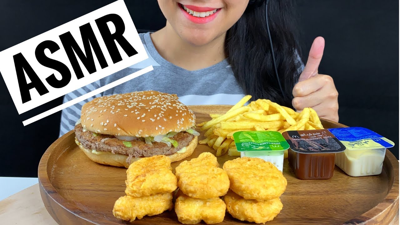 ASMR MCDONALD'S BIG TASTY + NUGGETS + FRIES (EATING SOUNDS) NO TALKING | VEE ASMR