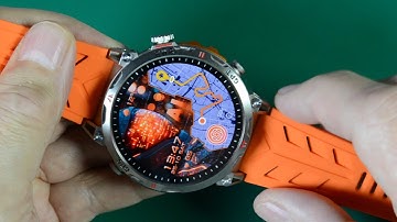 NIEUW 2025 van TEMU - KC93 Militair GPS AOD BT Call Smart Watch - Unboxing (link in de beschrijving)