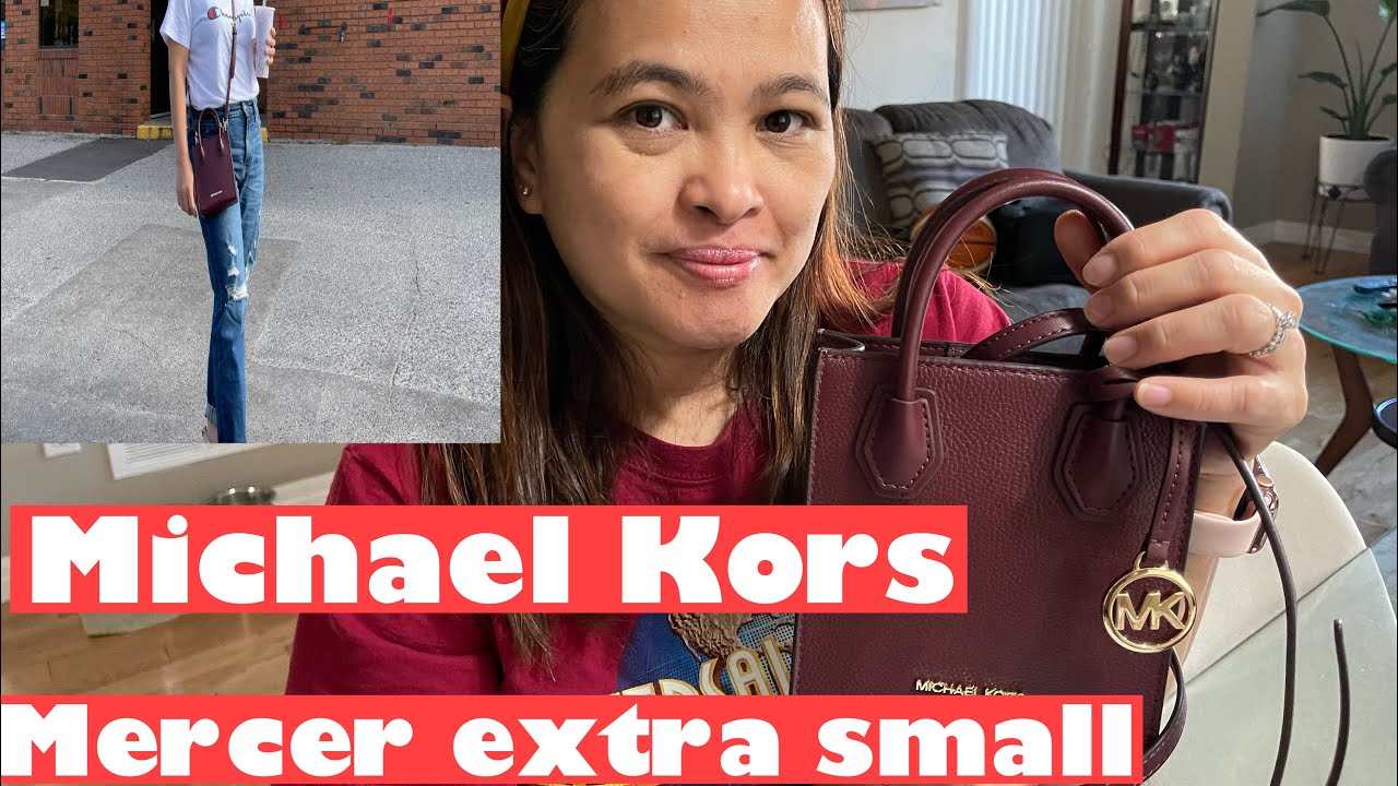 Michael Kors XS Extra Small Tote Crossbody Handbag Shoulder Purse  Black/Silver