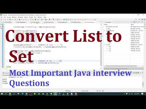 How to convert list to set | most important java interview questions