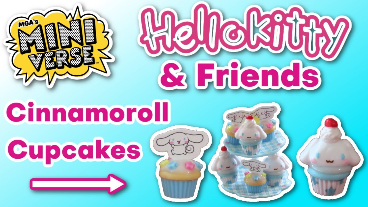 Making Cinnamoroll Miniature Cupcakes! NEW Miniverse Hello Kitty & Friends Series! 🧁
