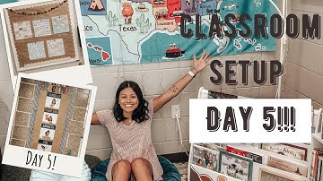 CLASSROOM SETUP DAY 5 | 4TH GRADE TEACHER vlog