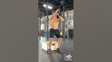 Single Arm Dumbbell Front Rack Box Squat
