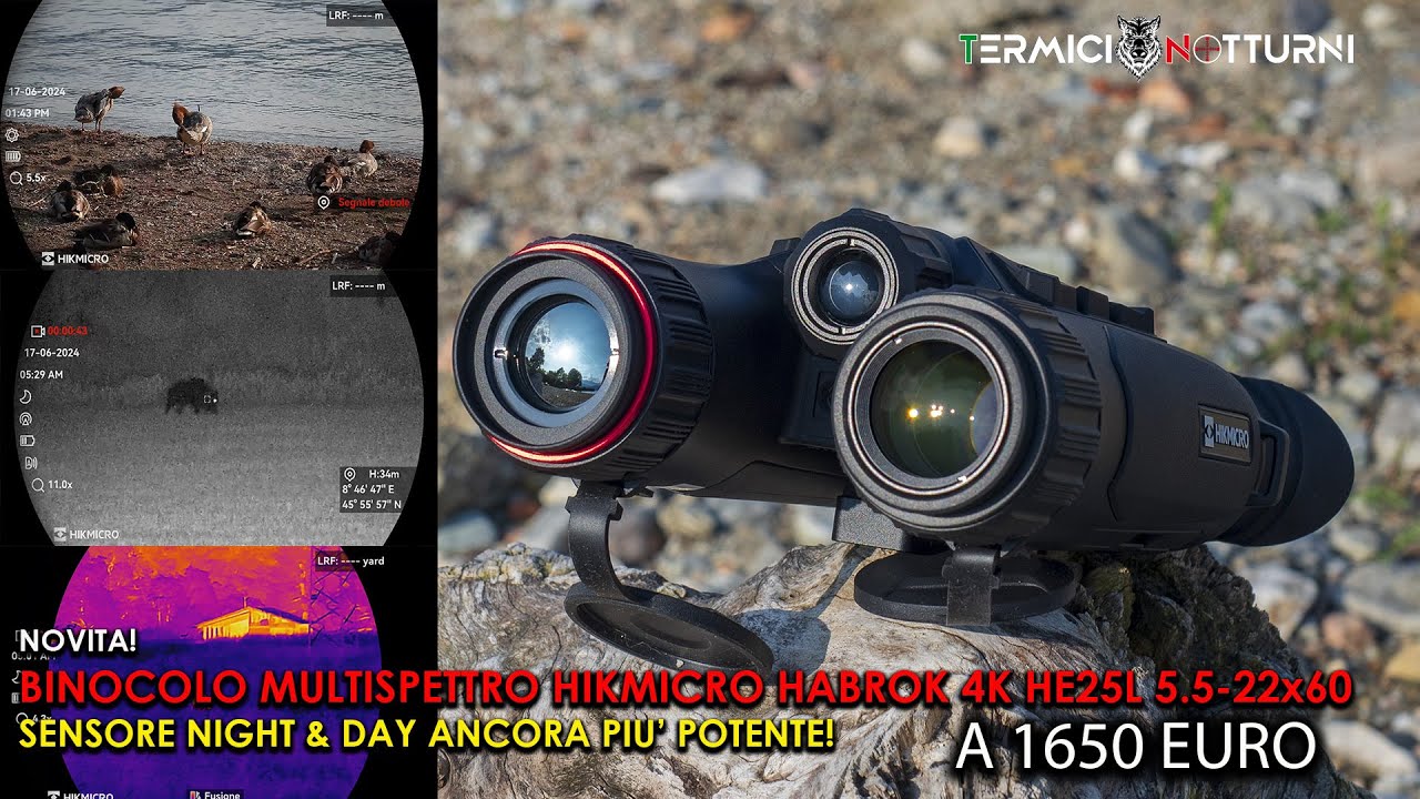 Binocolo multi spettro HIKMICRO HABROK 4K. Un sensore Night & Day ancora più risolvente a 1650 euro