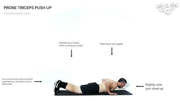 How To Do Prone Triceps Push-ups Correctly | Dailykeepfit | home workout