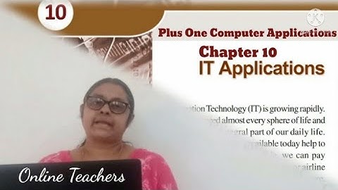 IT Applications || Chapter 10 || Plus One Computer Applications