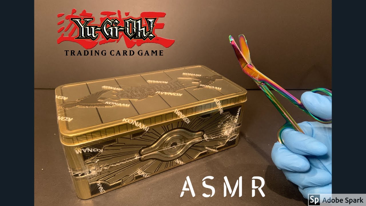 ASMR Unboxing | 2019 Gold Sarcophagus Tin Yu-Gi-Oh | Mega Packs | Trading Cards | Tapping |Crinkles