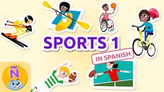 SPORTS Part 1 ⚽ Los DEPORTES Parte 1 🏀 Bilingual Spanish Vocab for Kids
